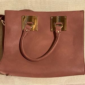 EUC Oversized MADISON WEST Dark Rose Pink Purse Bag